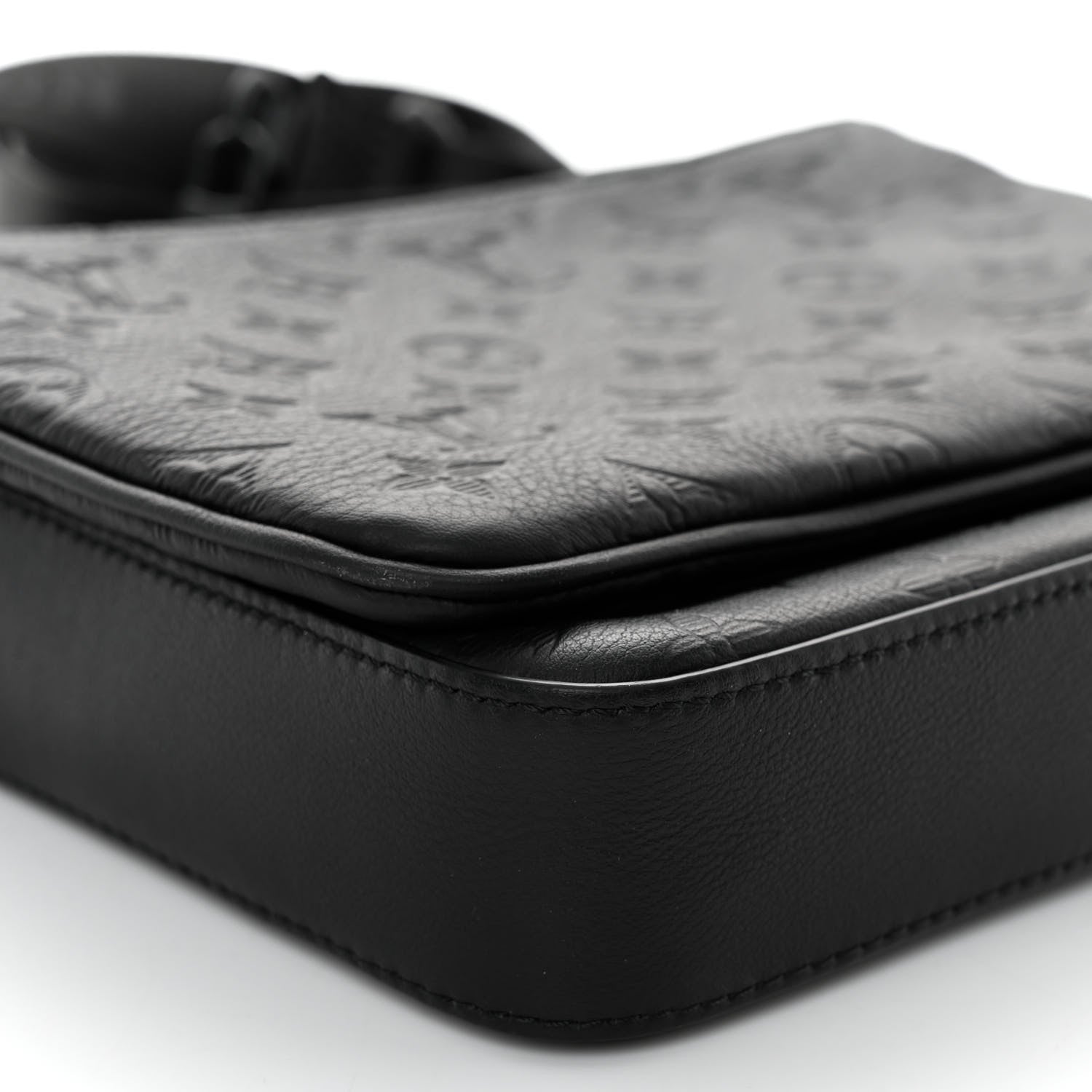 Louis Vuitton Calfskin Monogram Shadow Trio Messenger Black 10 of 11