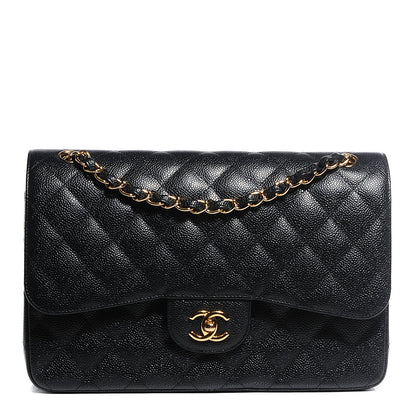 Chanel Caviar Quilted Jumbo Double Flap Black 1 of 8