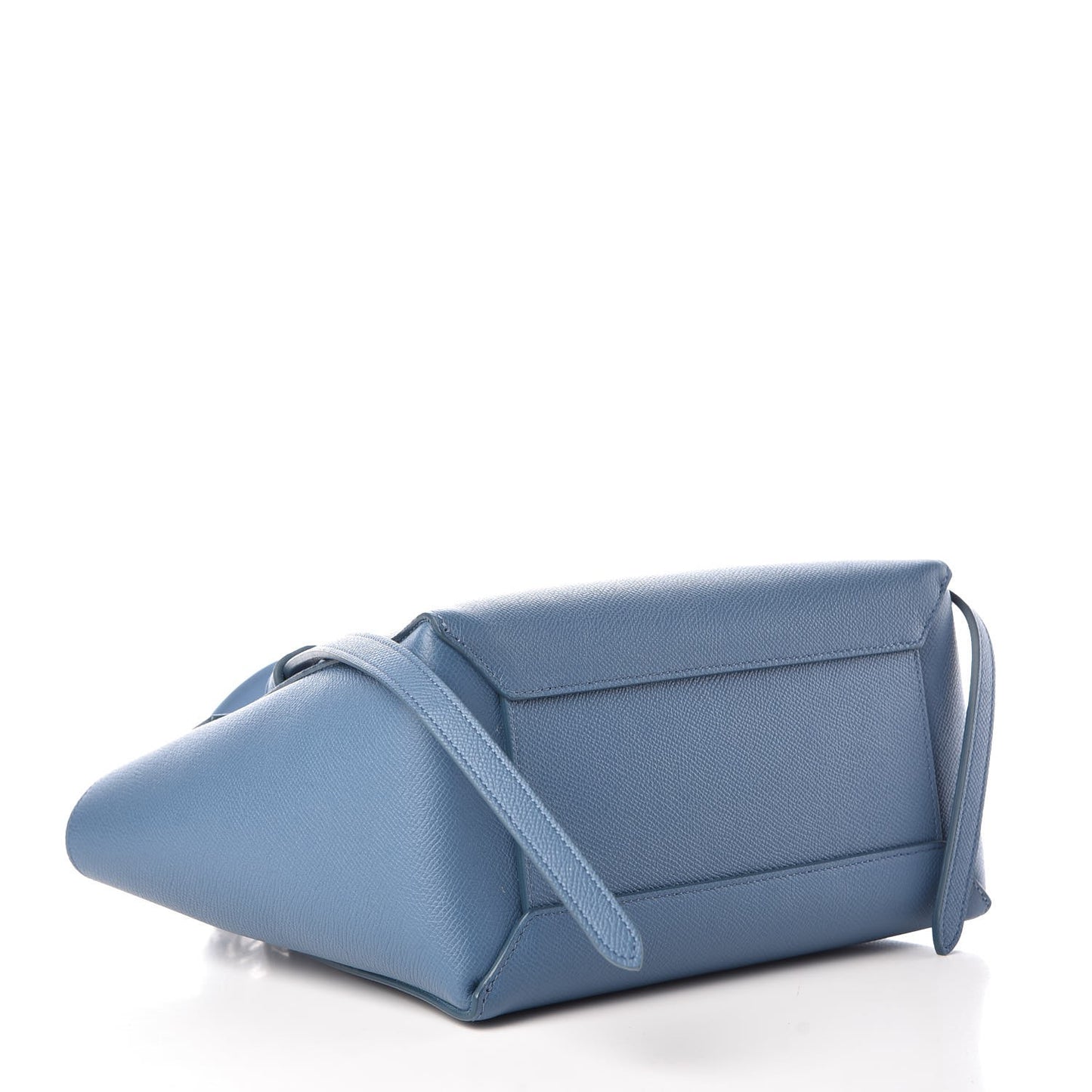 Grained Calfskin Micro Belt Bag Washed Blue