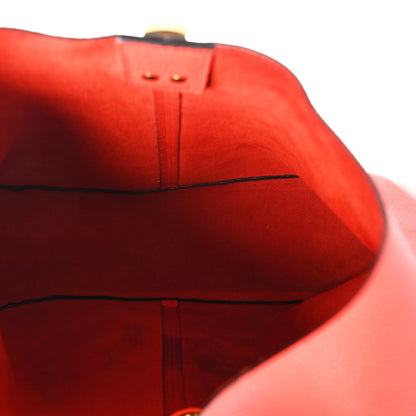 Salvatore Ferragamo Calfskin Gancini Margot Hobot Candy Apple Red 5 of 9