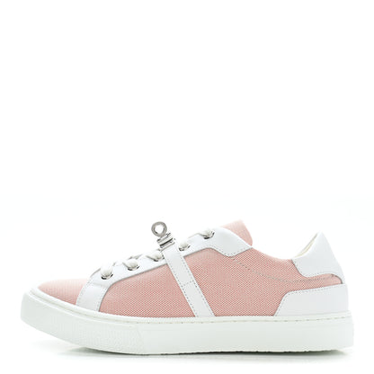 Hermes Calfskin Canvas Day Sneakers 35.5 Framboise White 1 of 9