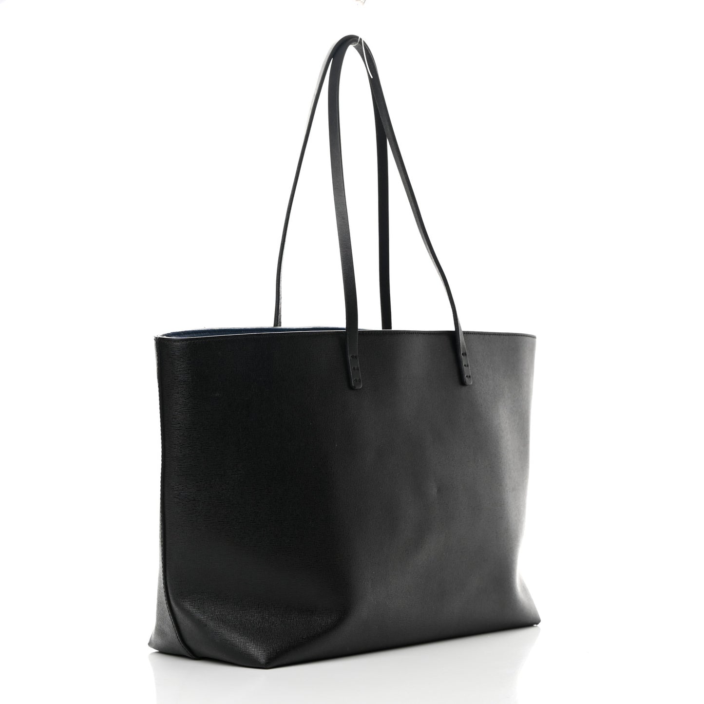 Vitello Elite Cuoio Monster Buggies Medium Roll Tote Black Multicolor Blue Cobalto