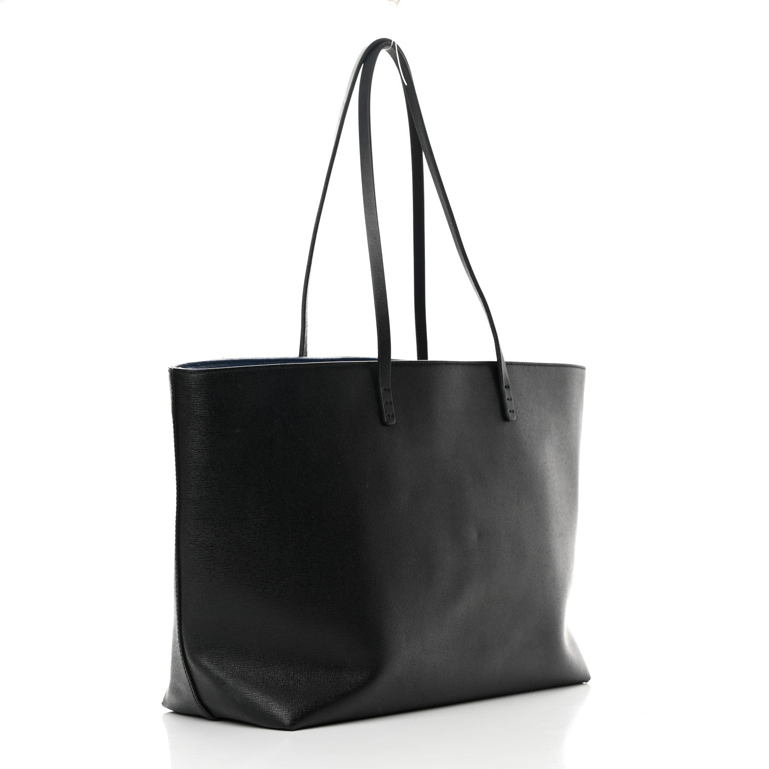Fendi Vitello Elite Cuoio Monster Buggies Medium Roll Tote Black Multicolor Blue Cobalto 3 of 20