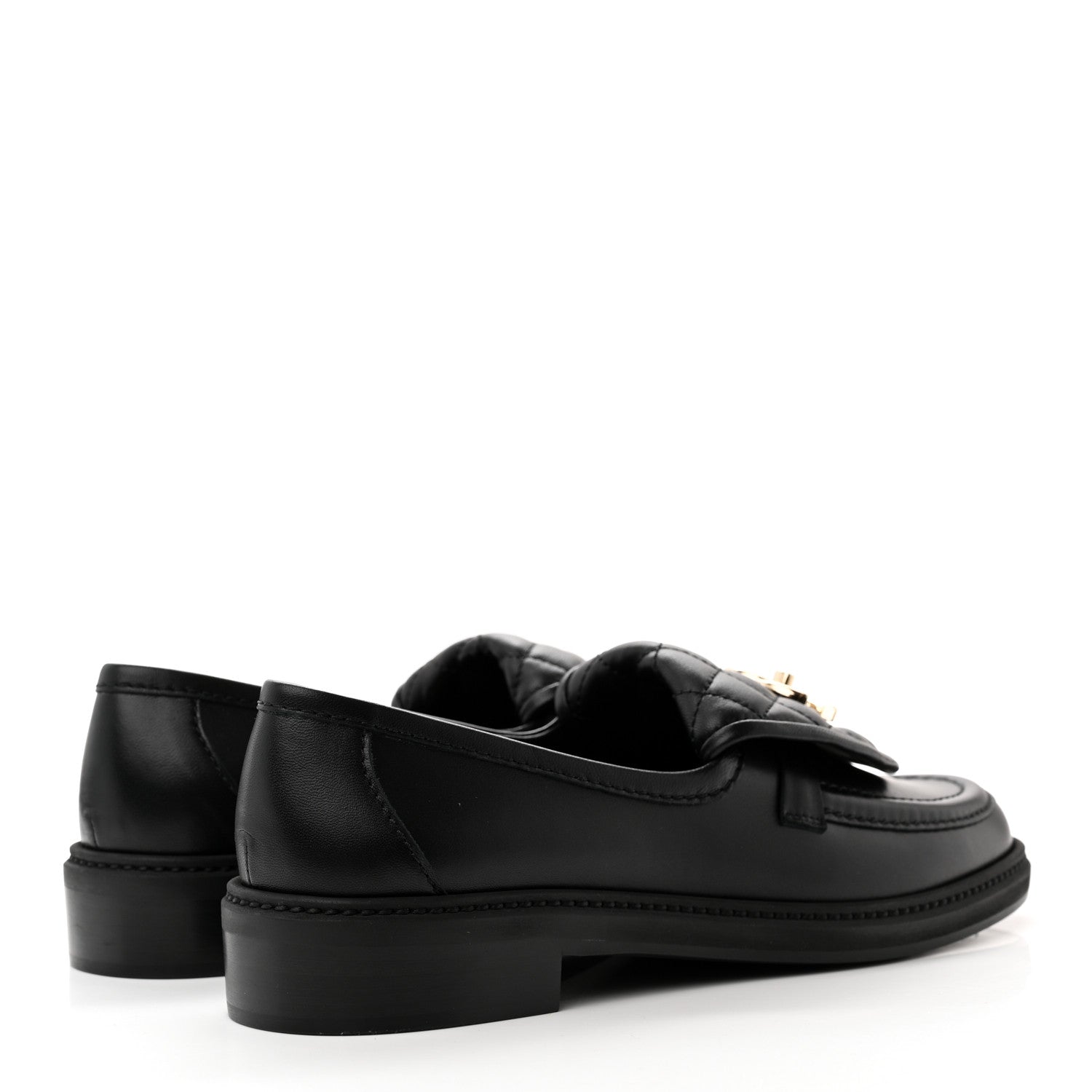 Chanel Lambskin Quilted CC Turnlock Loafers 39.5 Black 4 of 9