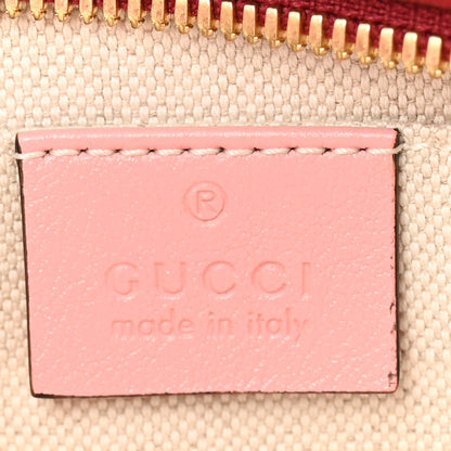 Gucci Azalea Calfskin Enamel Matelasse Diagonal Small Torchon GG Marmont Chain Shoulder Bag New Cherry Red Wild Rose 6 of 12