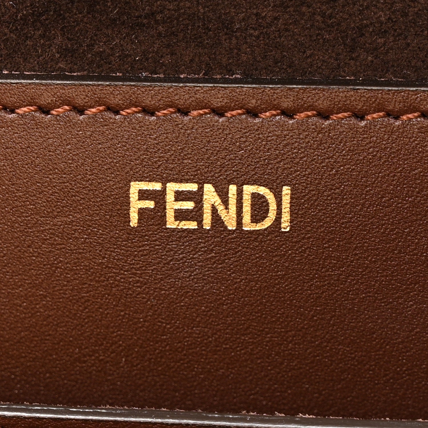 Fendi Vitello Large Soft Peekaboo Mogano 7 of 15