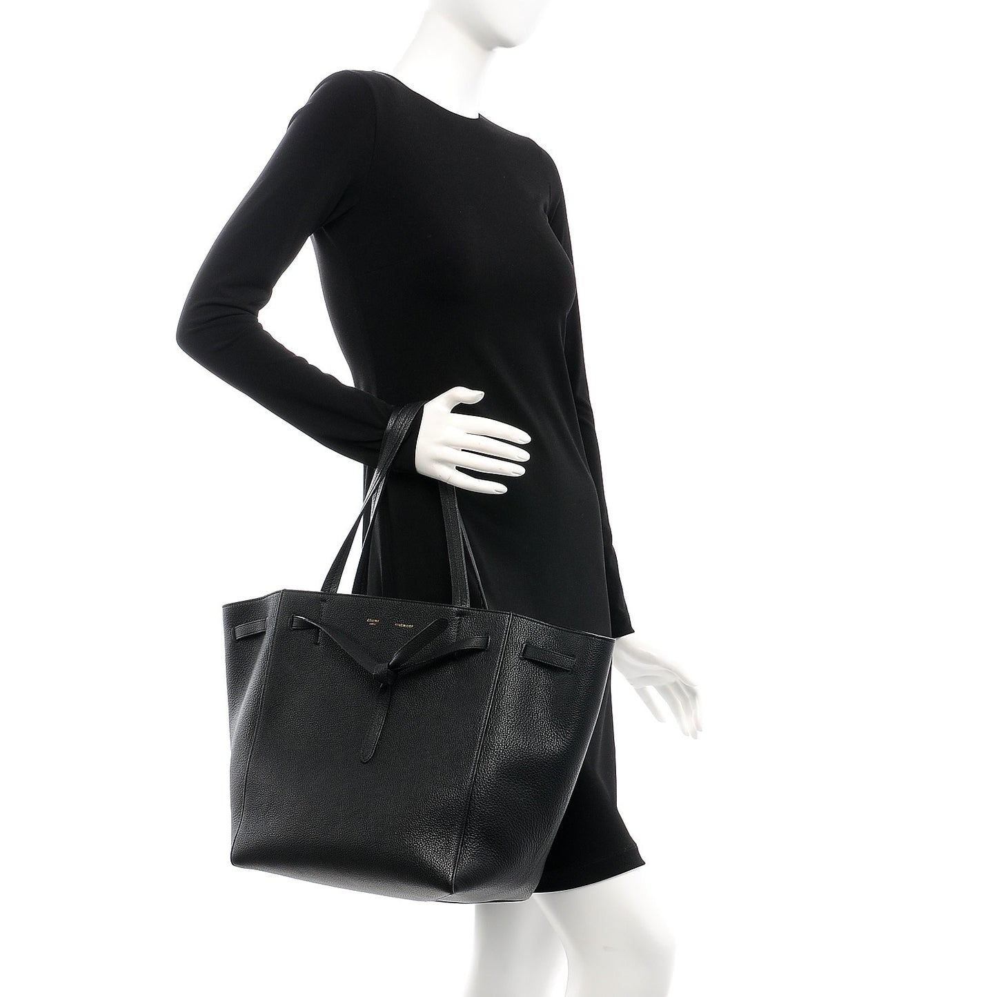 Soft Grained Calfskin Medium Cabas Phantom Black