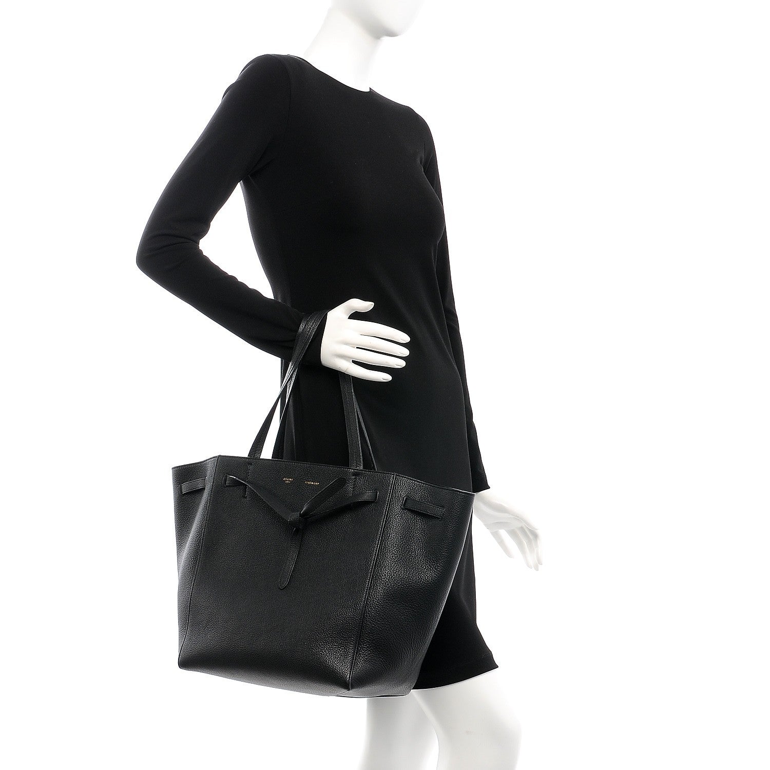 Celine Soft Grained Calfskin Medium Cabas Phantom Black 2 of 9