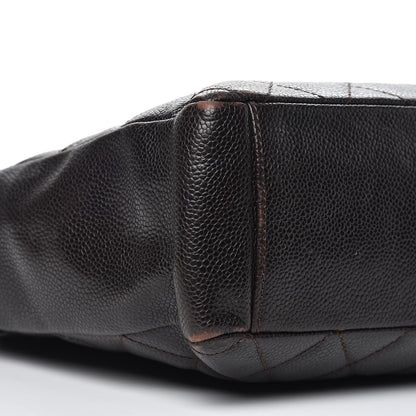 Chanel Caviar Petit Shopping Tote PST Dark Brown 10 of 12