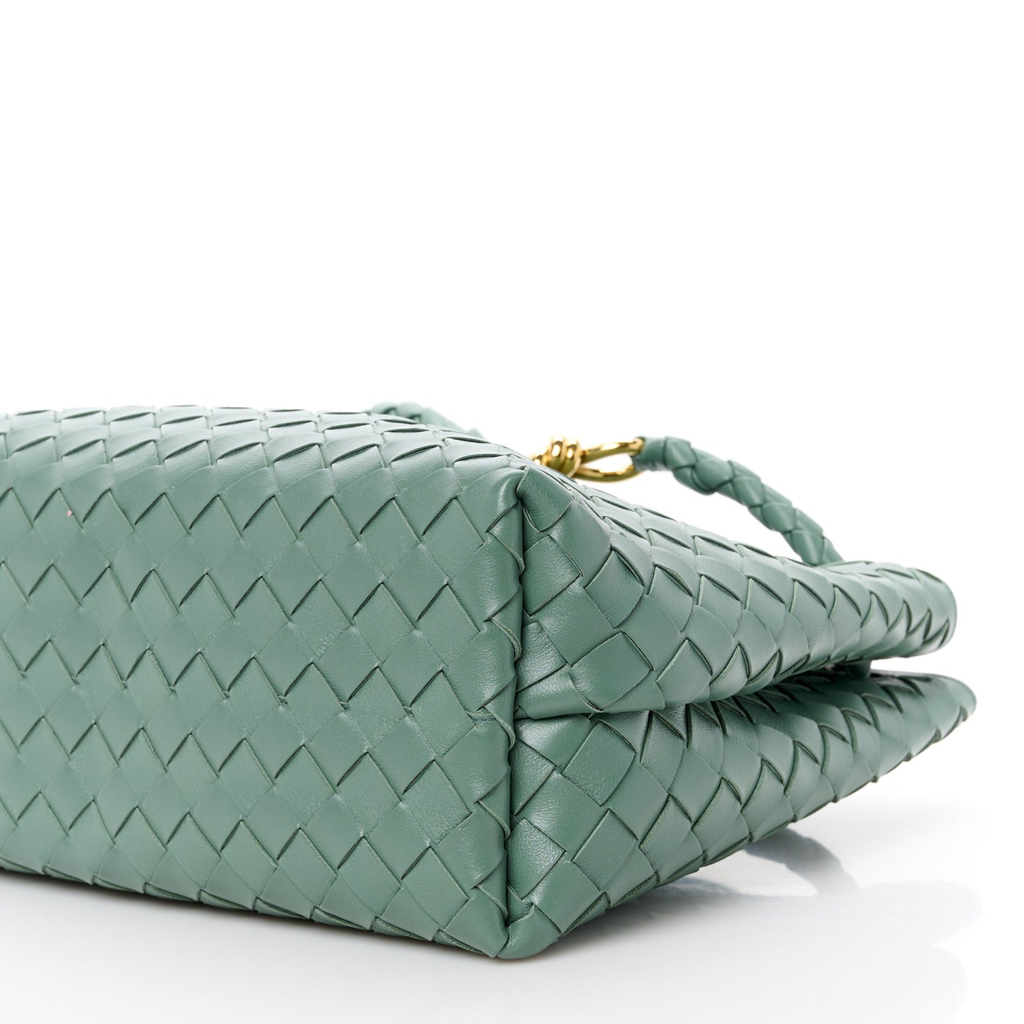 Nappa Intrecciato Medium Andiamo Shoulder Bag Aloe