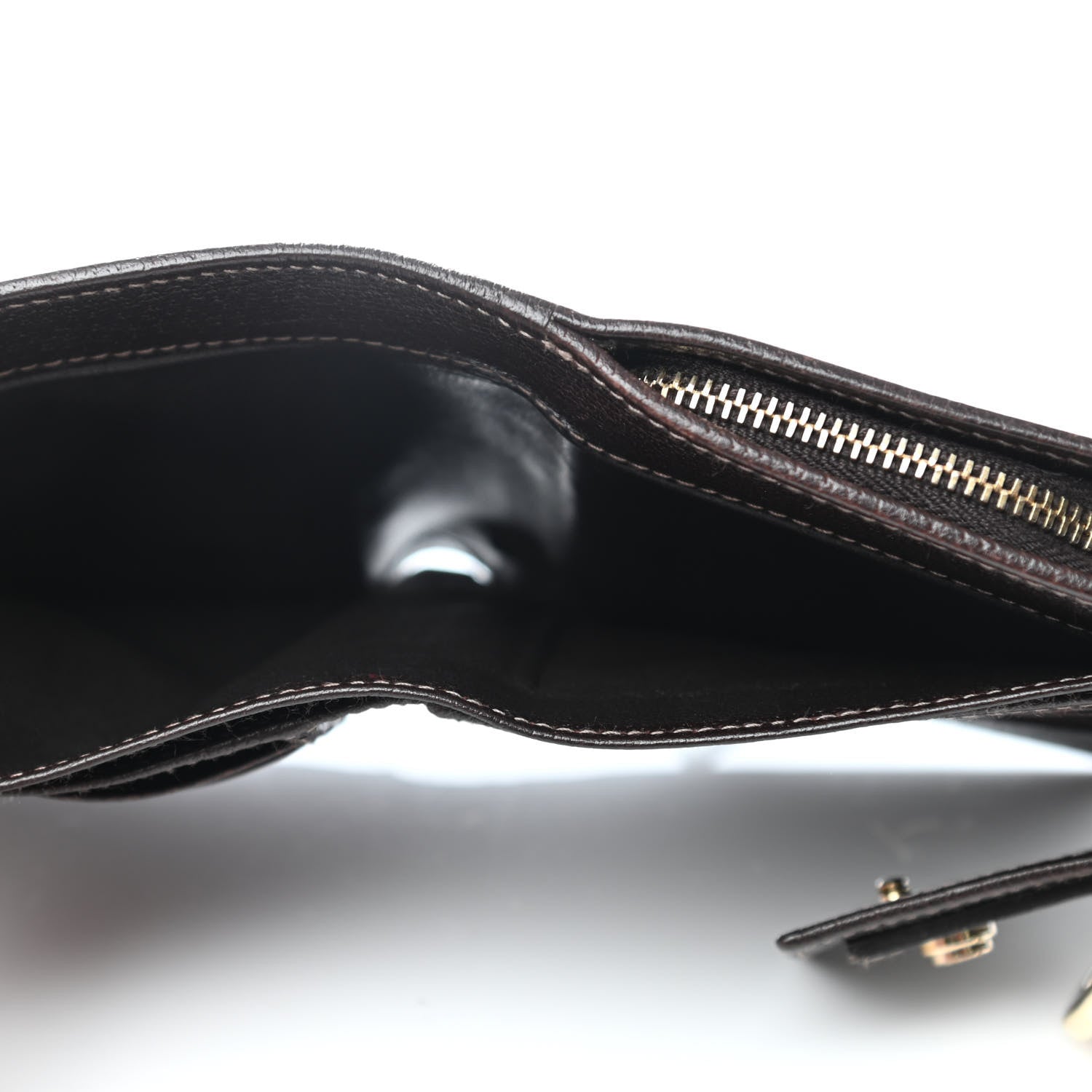 Gucci Monogram Abbey Compact Wallet Dark Brown 5 of 8