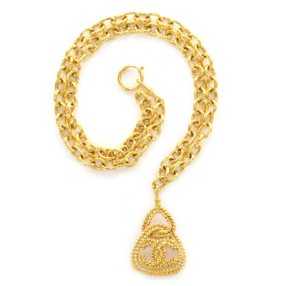 Chanel Rope CC Medallion Chain Necklace Gold 1 of 5