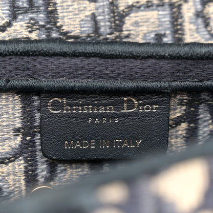 Christian Dior Oblique Embroidered Saddle Bag Blue 6 of 11