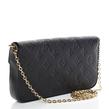 Louis Vuitton Empreinte Pochette Felicie Chain Wallet Black 4 of 12
