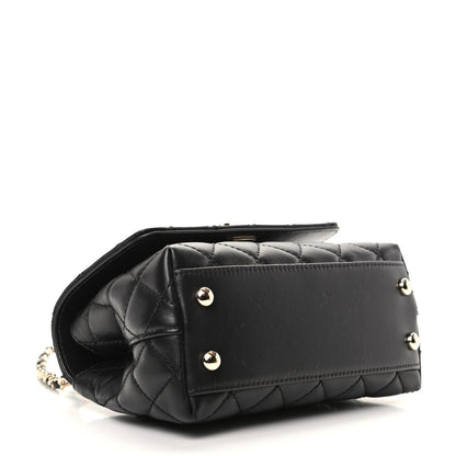 Chanel Goatskin Quilted Rainbow Extra Mini Coco Handle Flap Black 4 of 9