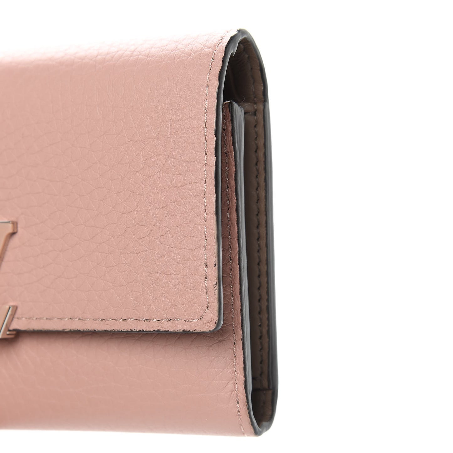 Taurillon Capucines Compact Wallet Magnolia