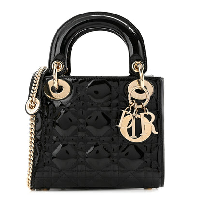 Christian Dior Patent Cannage Mini Lady Dior Black 1 of 11