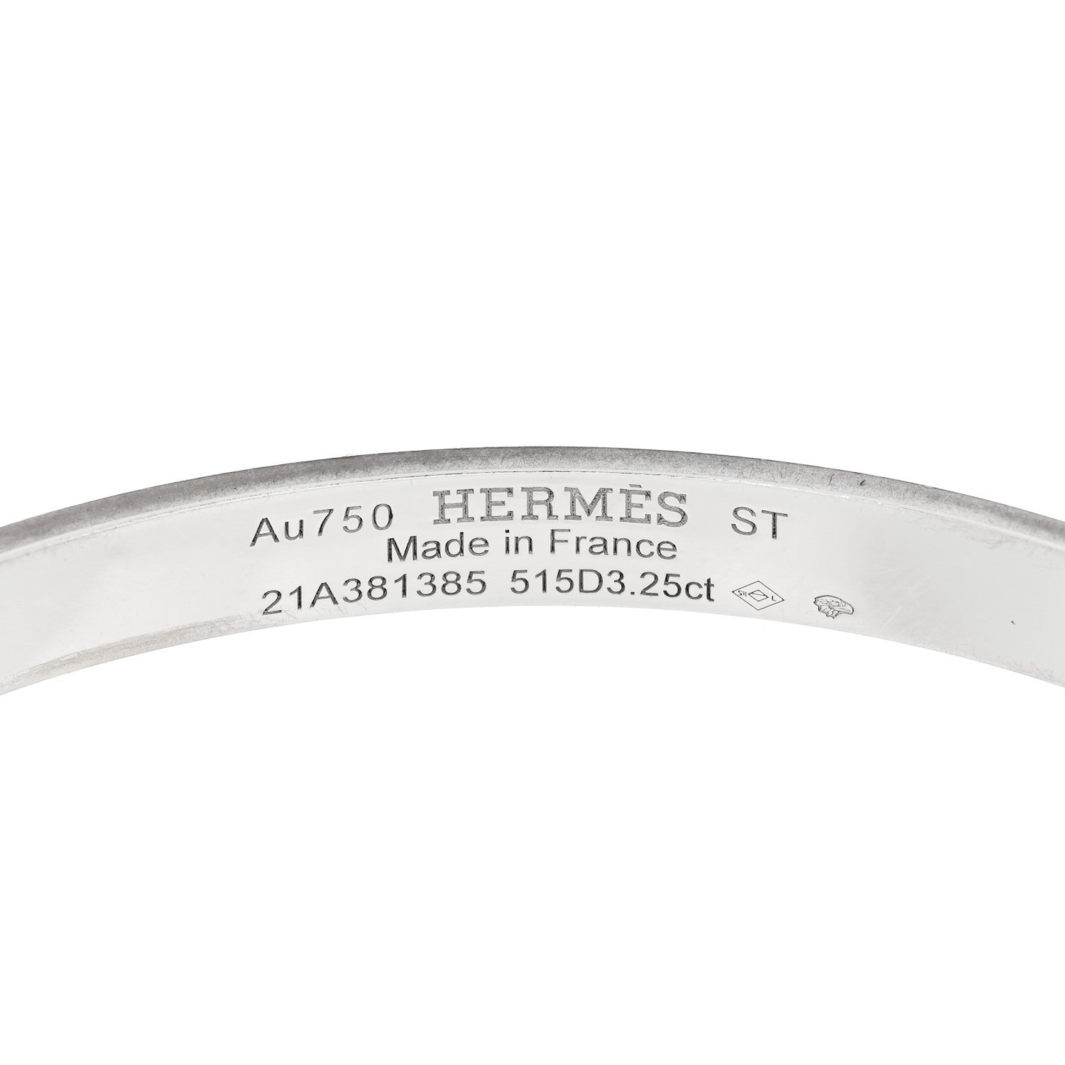 Hermes 18K White Gold Diamond PM Kelly Full Pave Bracelet ST 3 of 4