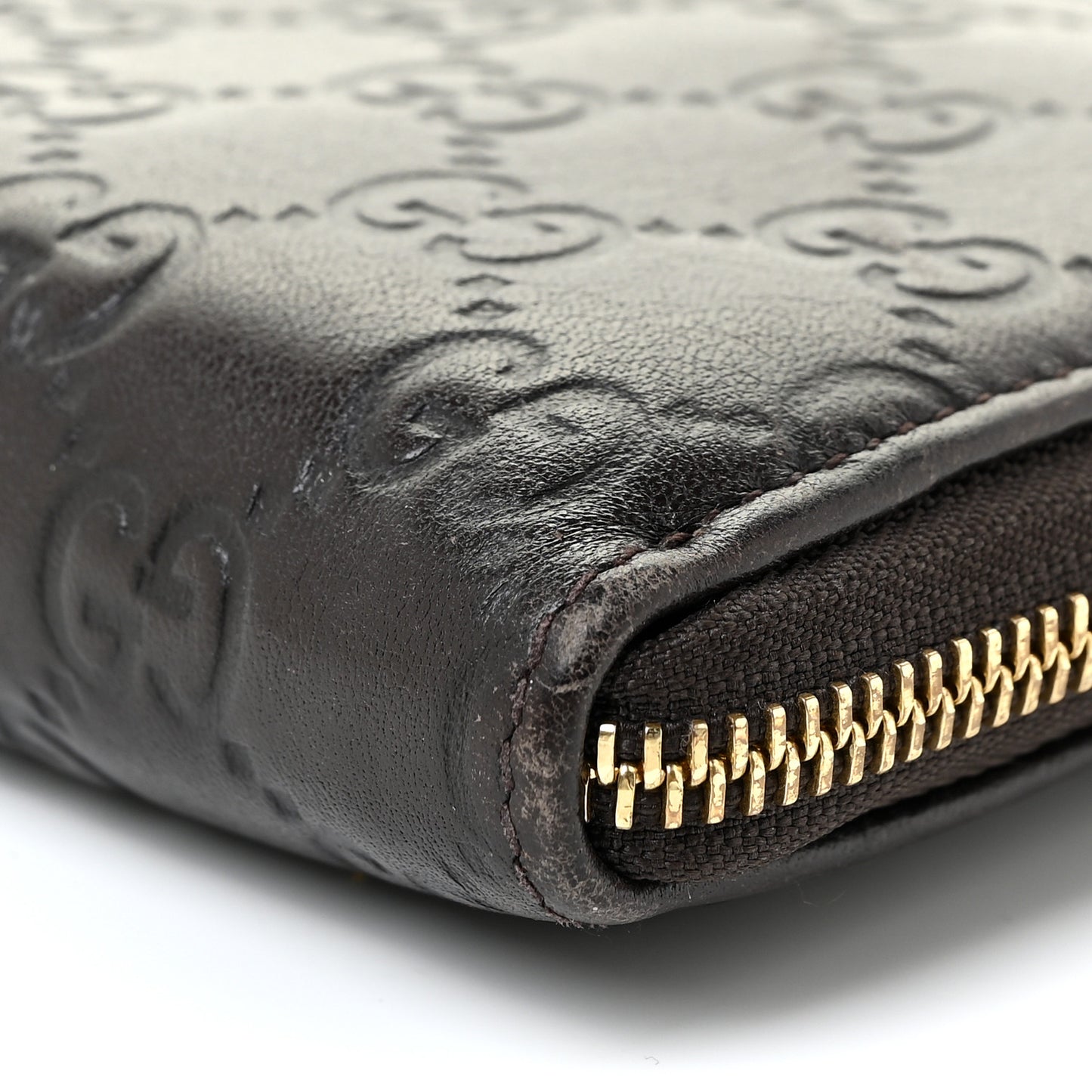 Guccissima Vitello Tender Donna Long Wallet Testa di Moro