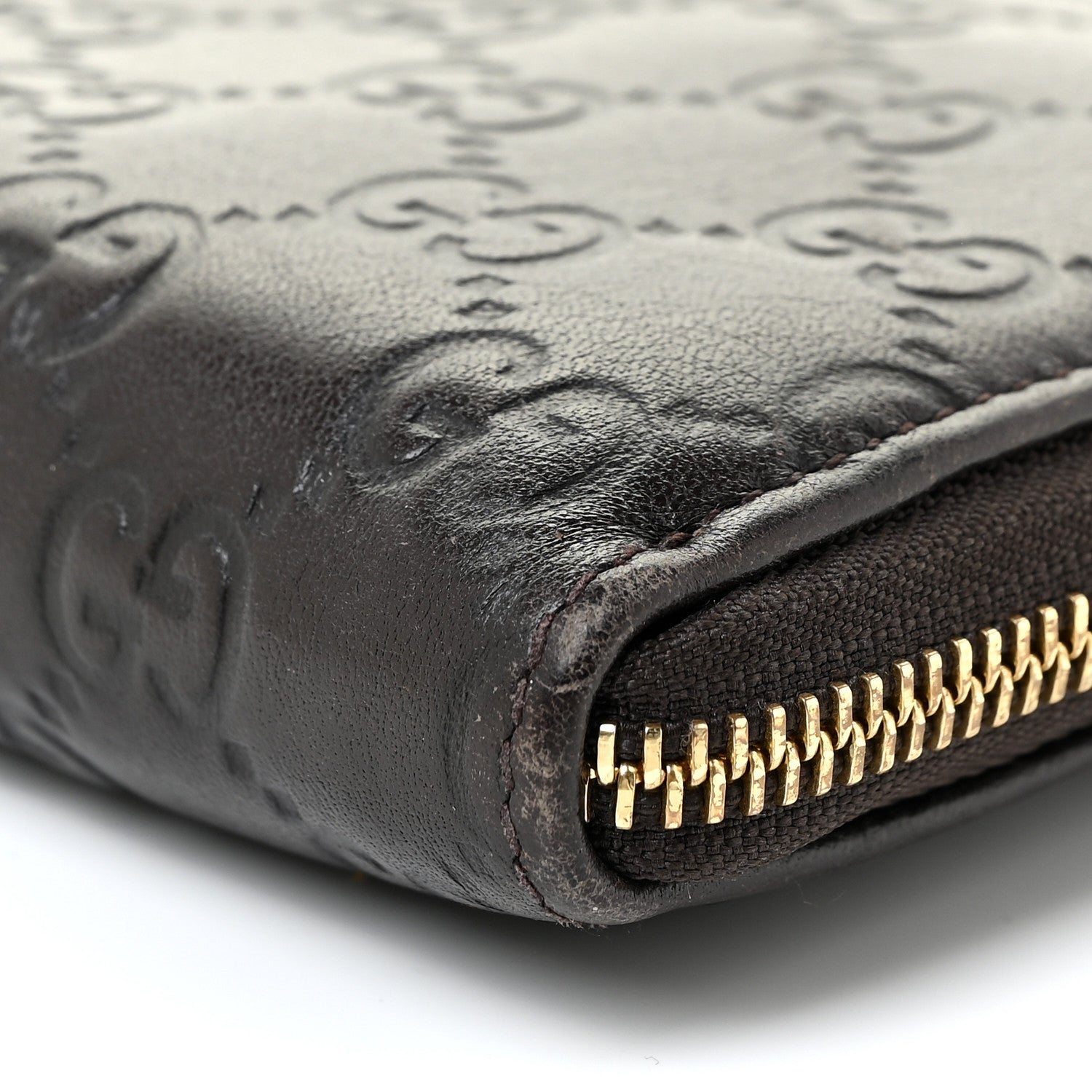 Gucci Guccissima Vitello Tender Donna Long Wallet Testa di Moro 12 of 17