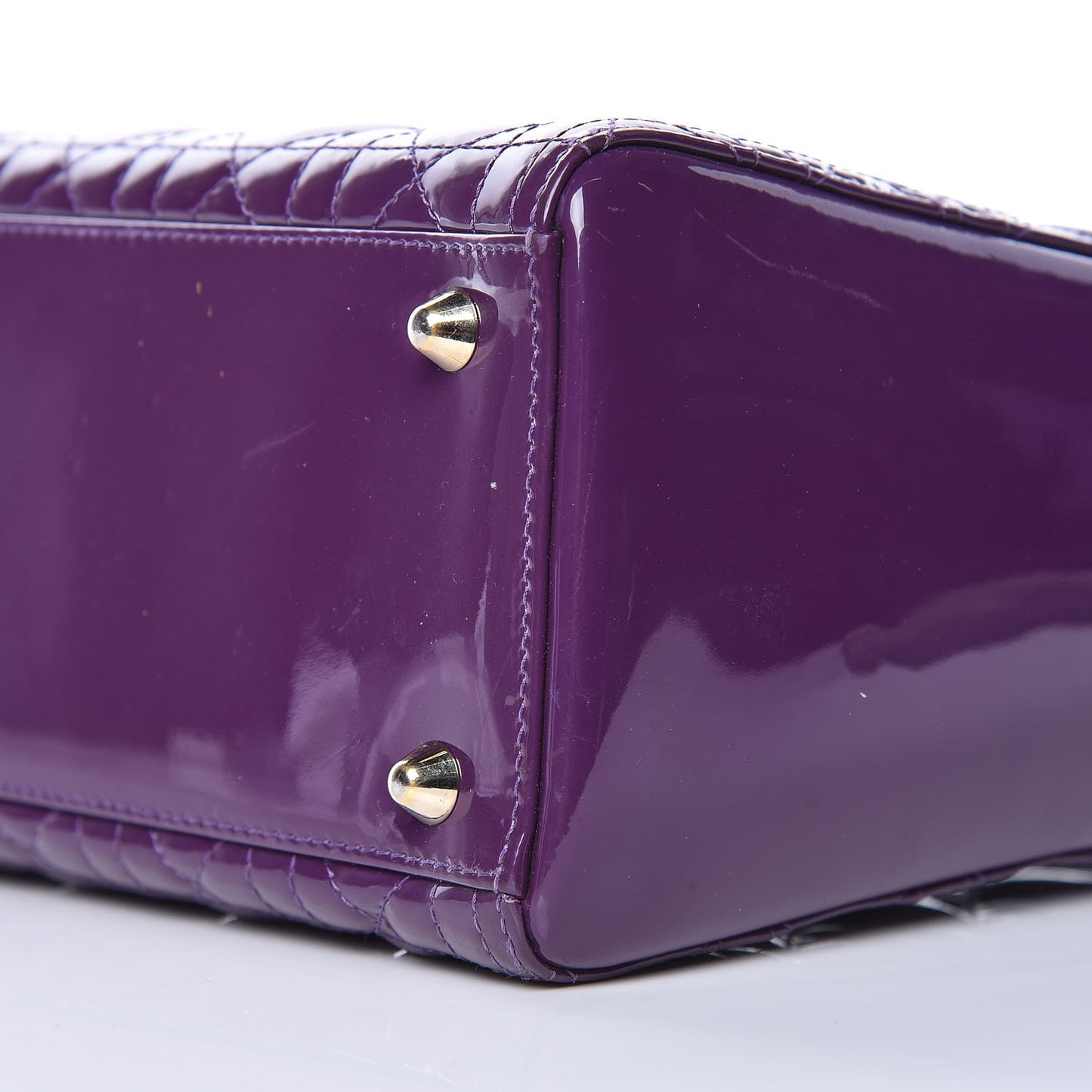 Patent Cannage Large Lady Dior Violet Purple
