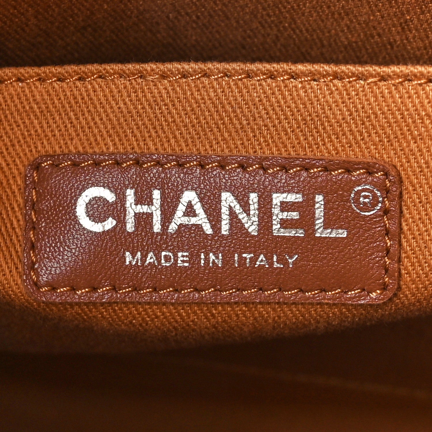 Chanel Grained Vegetal Calfskin Small Urban Shopping Tote Camel 8 of 12