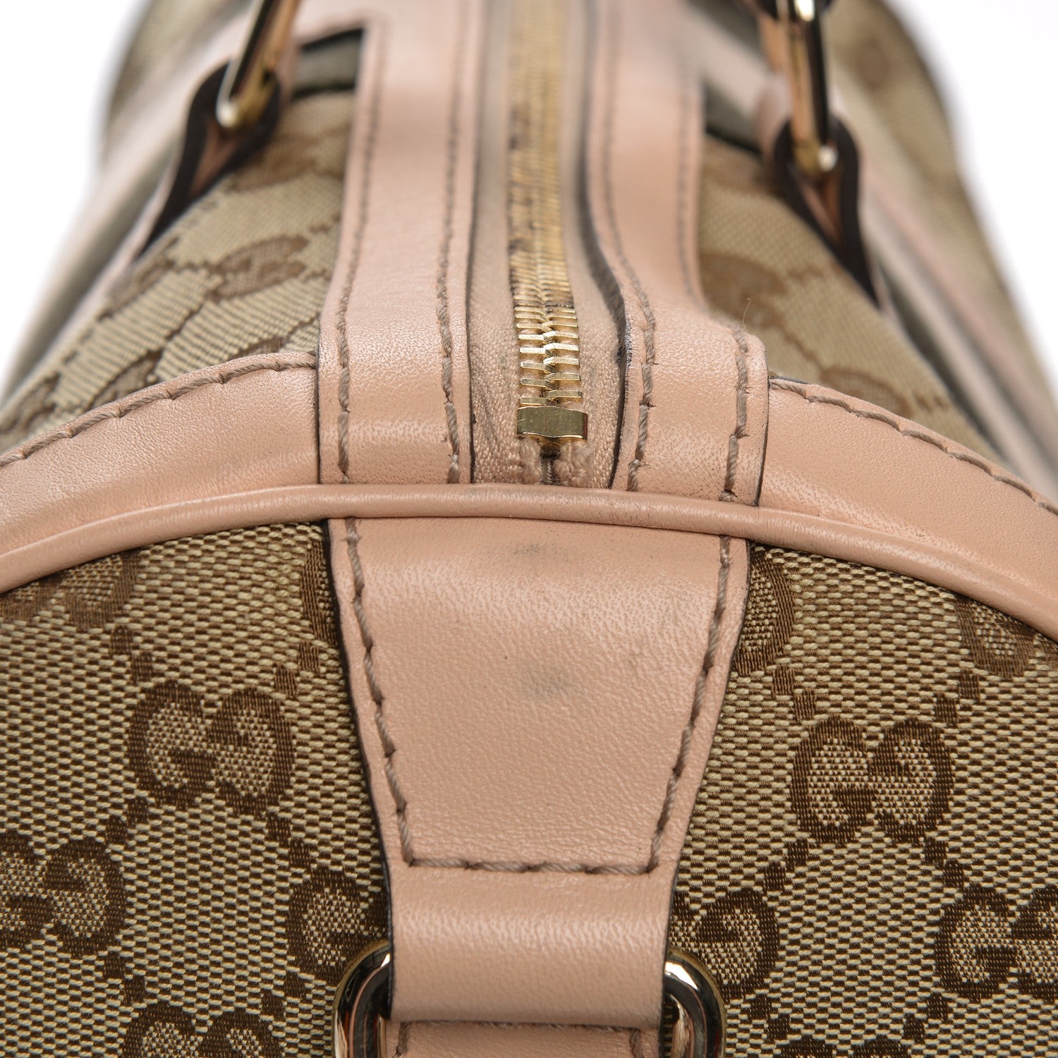 Gucci Monogram Vintage Web Medium Boston beige 11 of 12