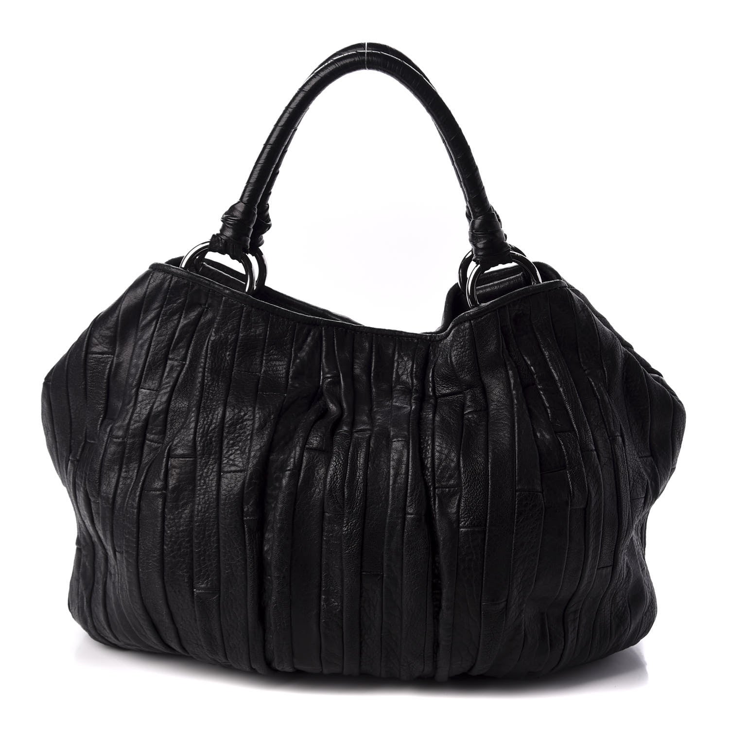 Miu Miu Nappa Matelasse Tote Black 1 of 9
