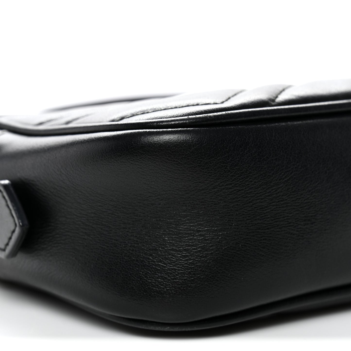 Calfskin Matelasse Mini GG Marmont Chain Shoulder Bag Black