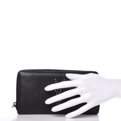 Saint Laurent Calfskin Studded Belle de Jour Long Wallet Black 2 of 10