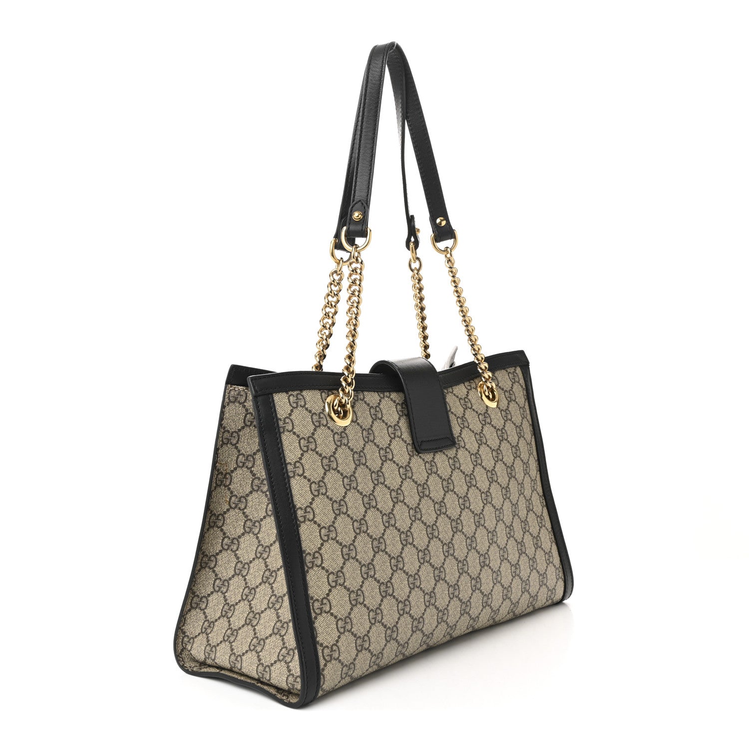 Gucci GG Supreme Monogram Medium Padlock Tote Black 3 of 10