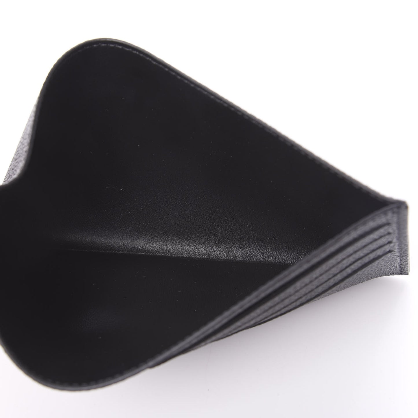 Calfskin Felicie Chain Wallet Card Holder Insert Black