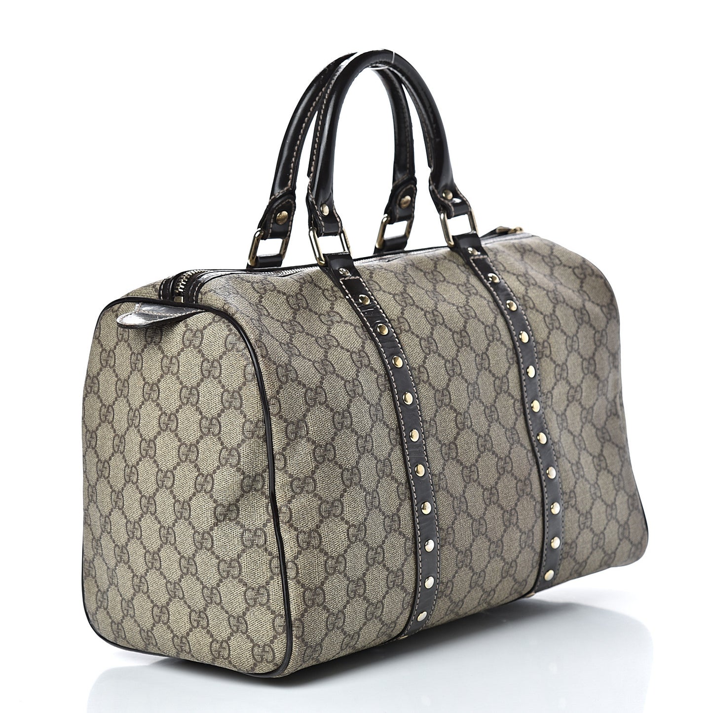 Monogram Guccissima Hearts Studded Medium Joy Boston Dark Brown