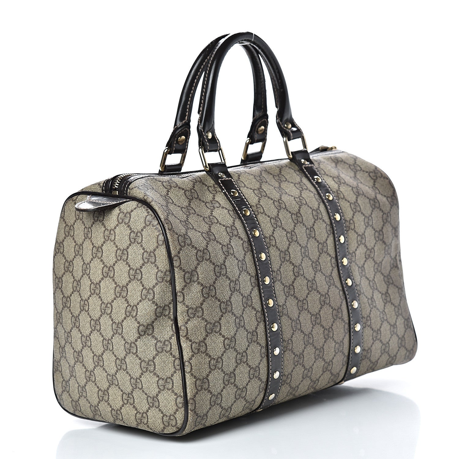 Gucci Monogram Guccissima Hearts Studded Medium Joy Boston Dark Brown 2 of 22