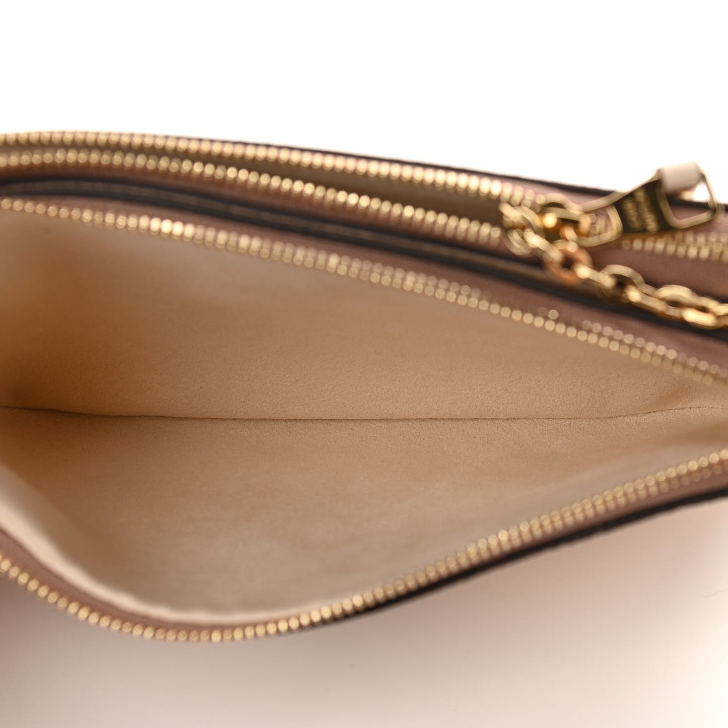 Empreinte Monogram Giant Double Zip Pochette Creme Bois De Rose