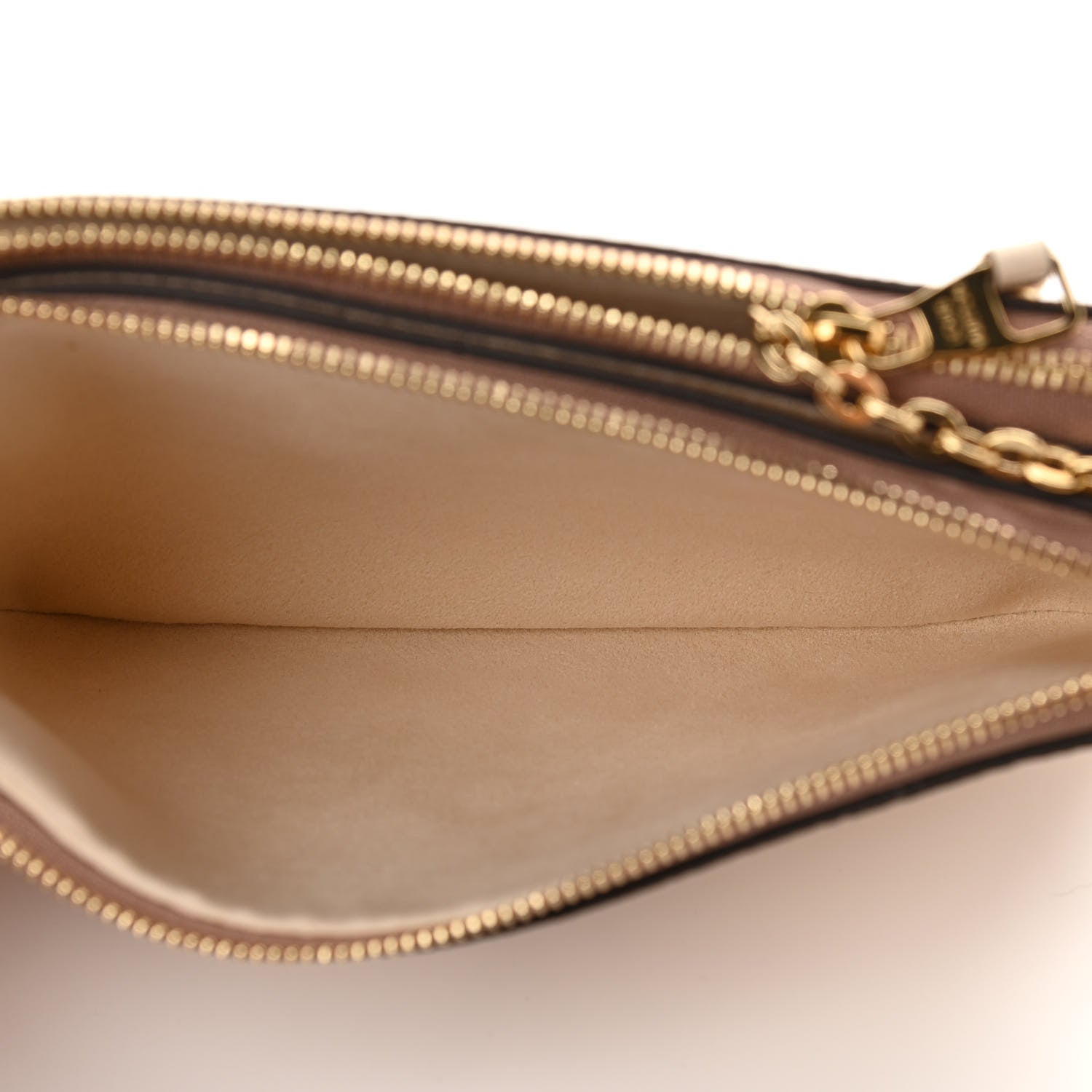 Louis Vuitton Empreinte Monogram Giant Double Zip Pochette Creme Bois De Rose 5 of 11