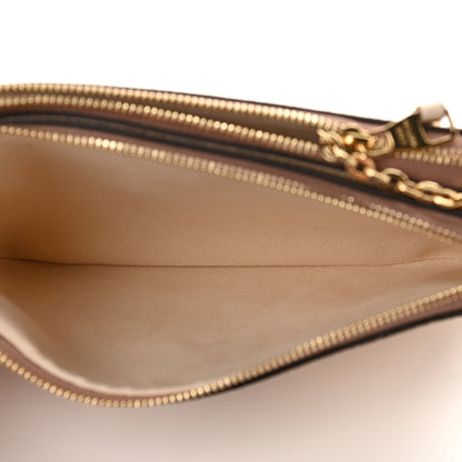Louis Vuitton Empreinte Monogram Giant Double Zip Pochette Creme Bois De Rose 5 of 11