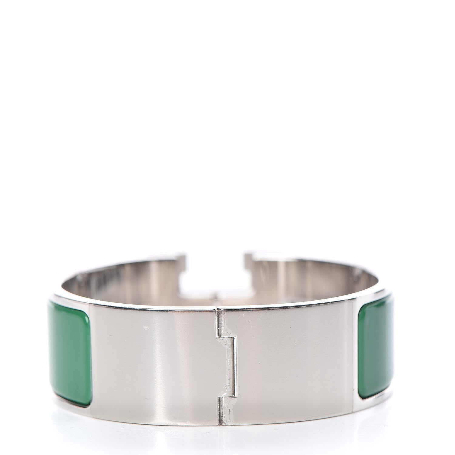 Hermes Enamel Wide Clic Clac H Bracelet PM Vert Sapin 3 of 5