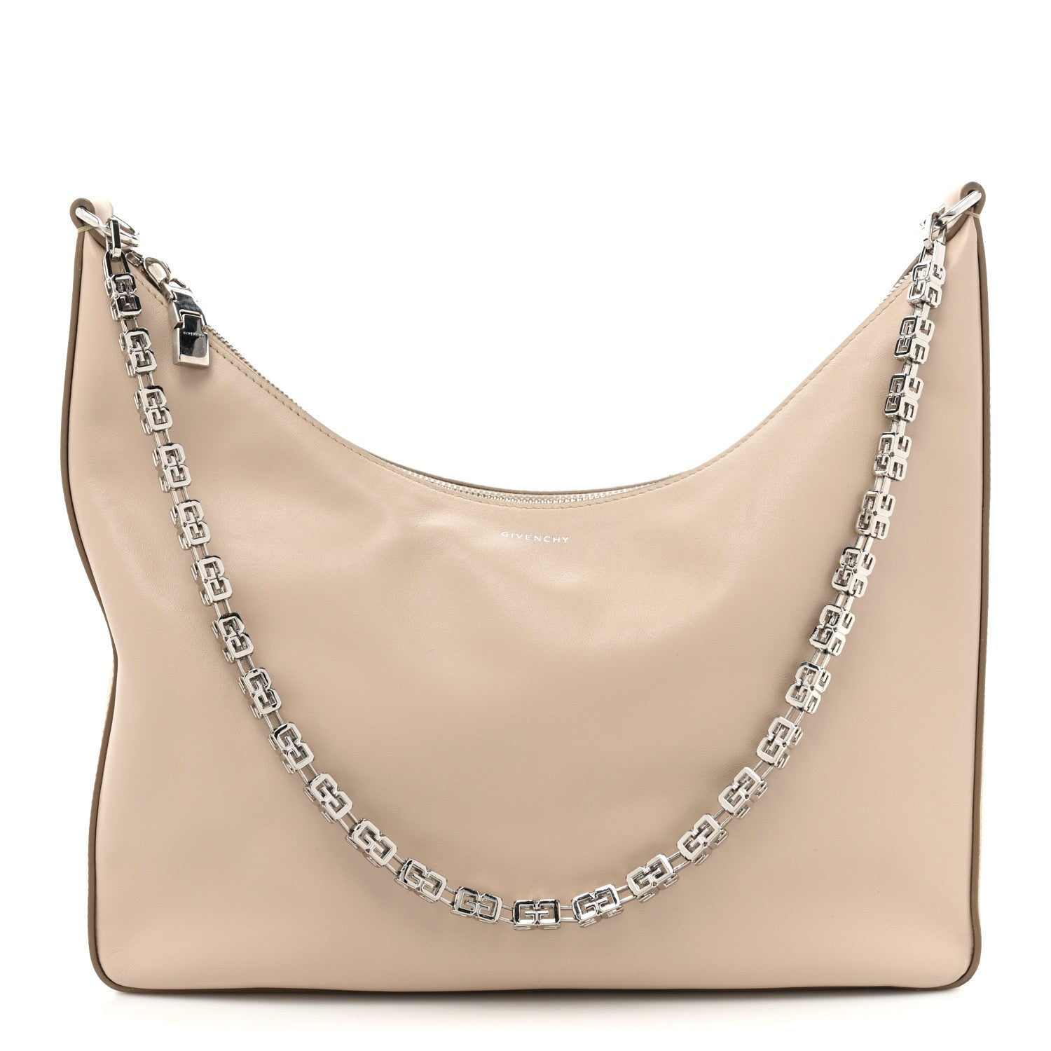 Givenchy Smooth Calfskin Medium Moon Cut Out Shoulder Bag Dune 1 of 14