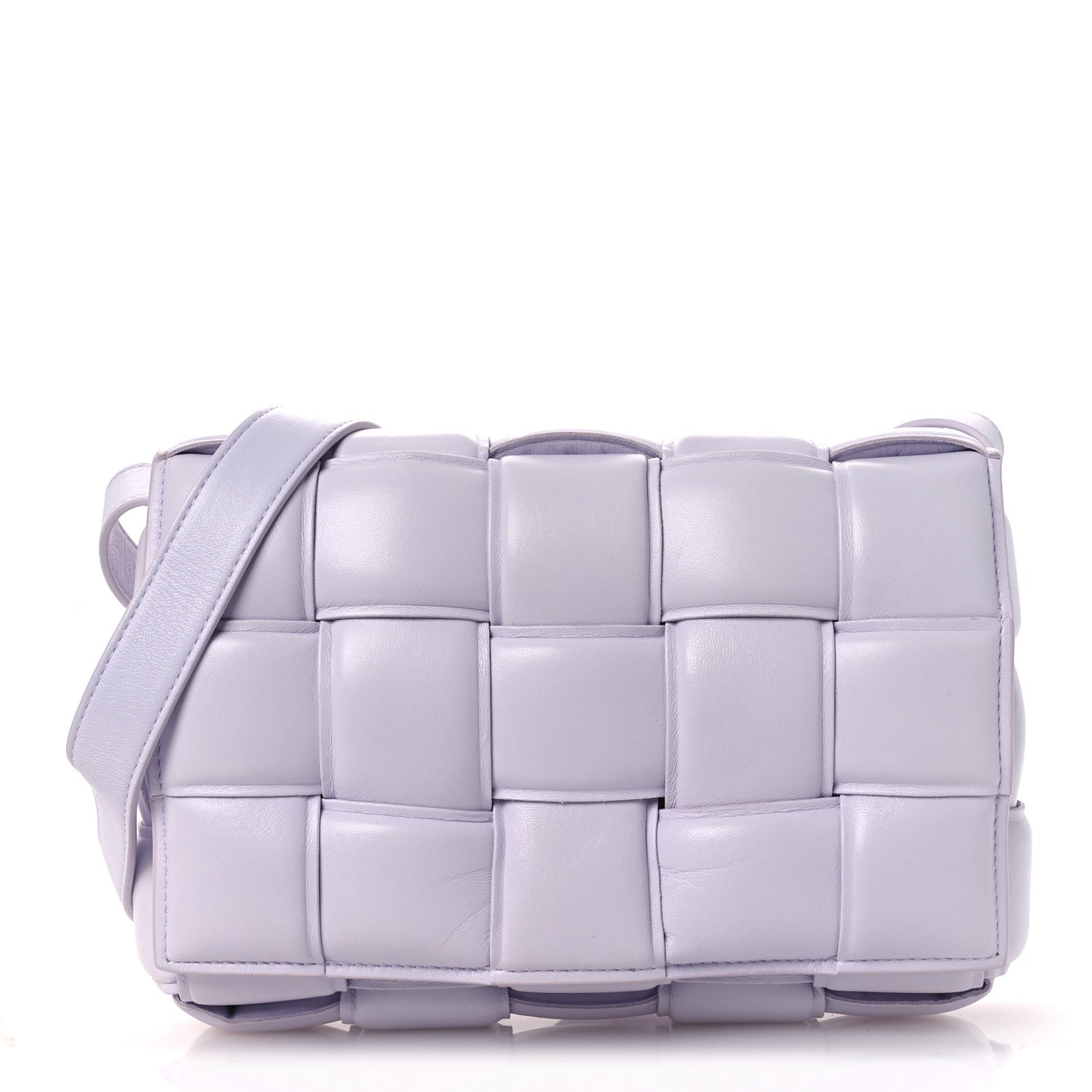 Nappa Maxi Intreccio Padded Cassette Crossbody Bag Mirth Washed