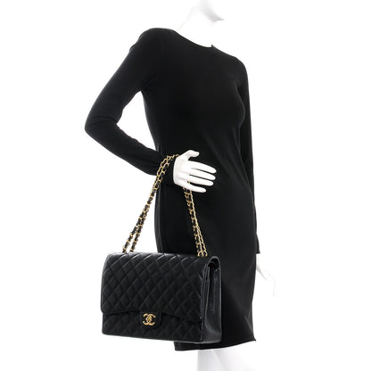 Chanel Caviar Quilted Maxi Double Flap Black 3 of 9