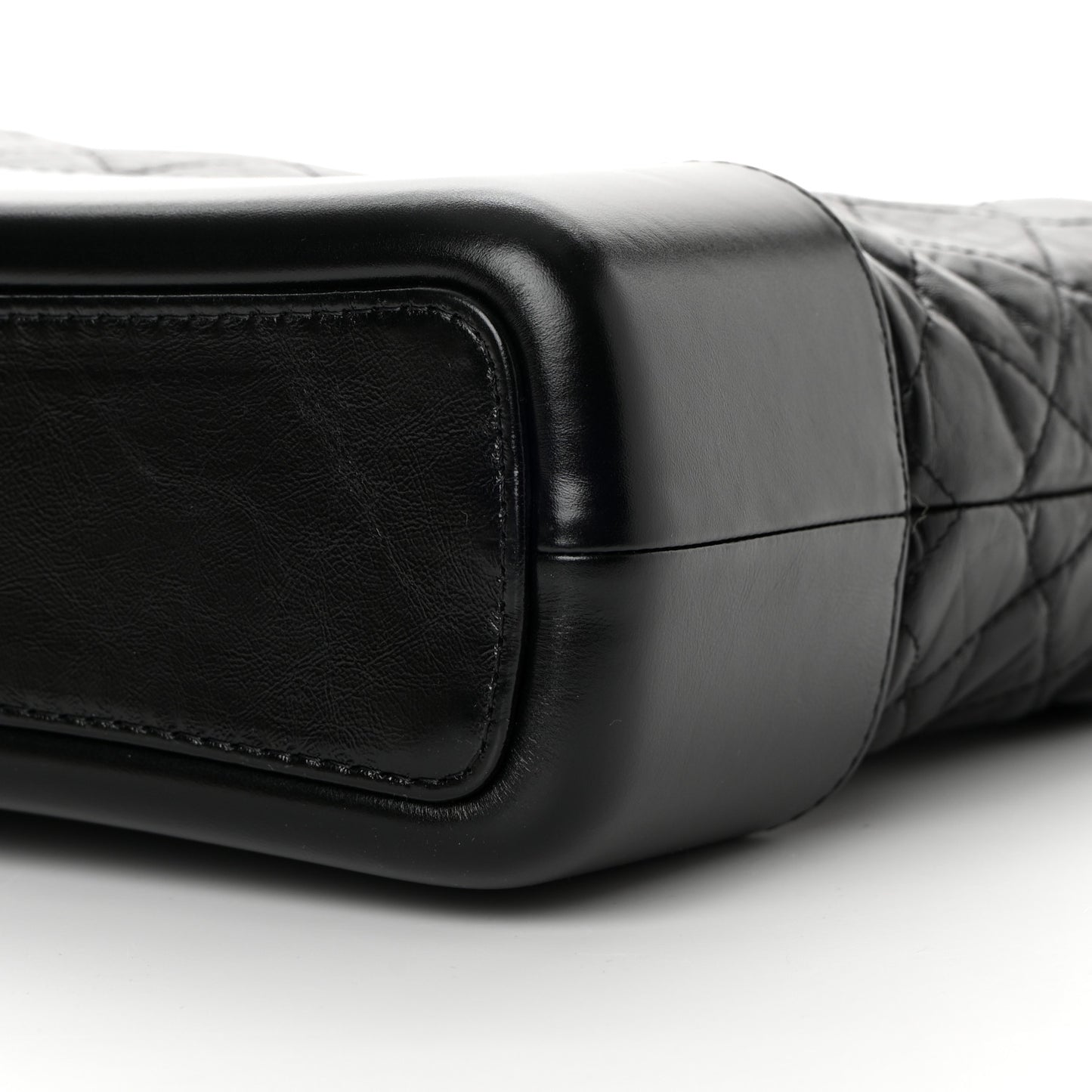 Aged Calfskin Quilted Medium Gabrielle Hobo So Black