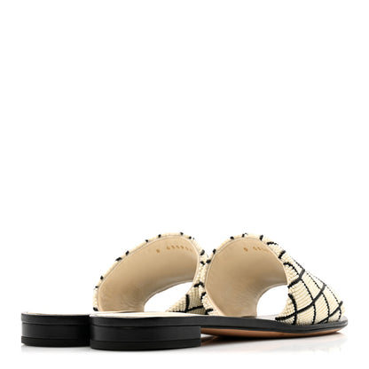 Chanel Pearl Embroidery CC Mules 38.5 Black White 5 of 12