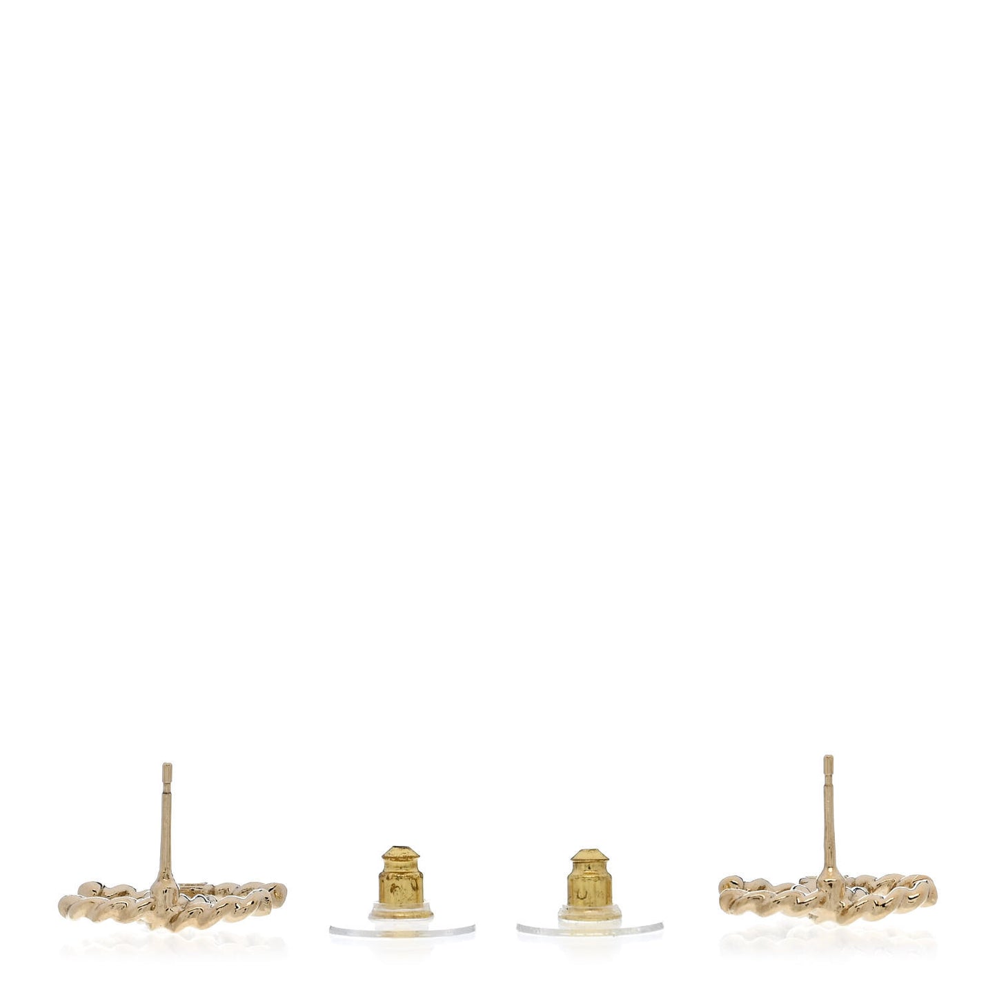 Twisted CC Earrings Light Gold