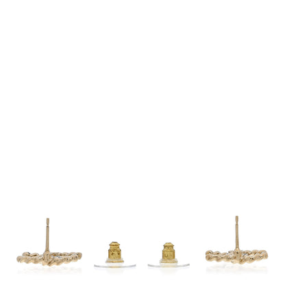 Chanel Twisted CC Earrings Light Gold 3 of 5