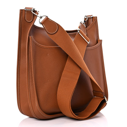 Hermes Taurillon Clemence Evelyne III GM Gold 2 of 13