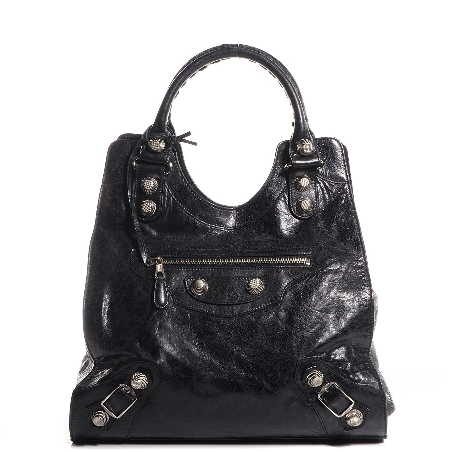 Balenciaga Agneau Giant 21 Silver Hardware Folder Black 1 of 11
