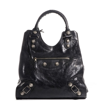 Balenciaga Agneau Giant 21 Silver Hardware Folder Black 1 of 11
