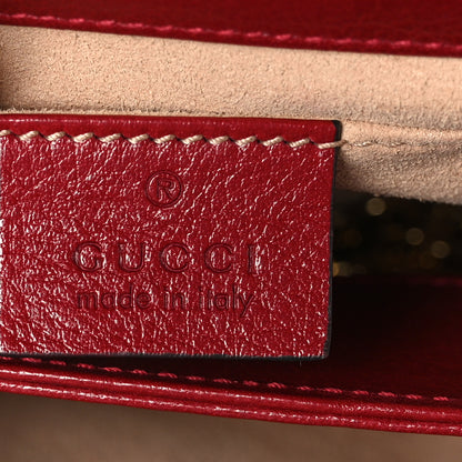 Gucci Suede Calfskin Web Small Ophidia Chain Shoulder Bag New Blue Romantic Cherry 6 of 11