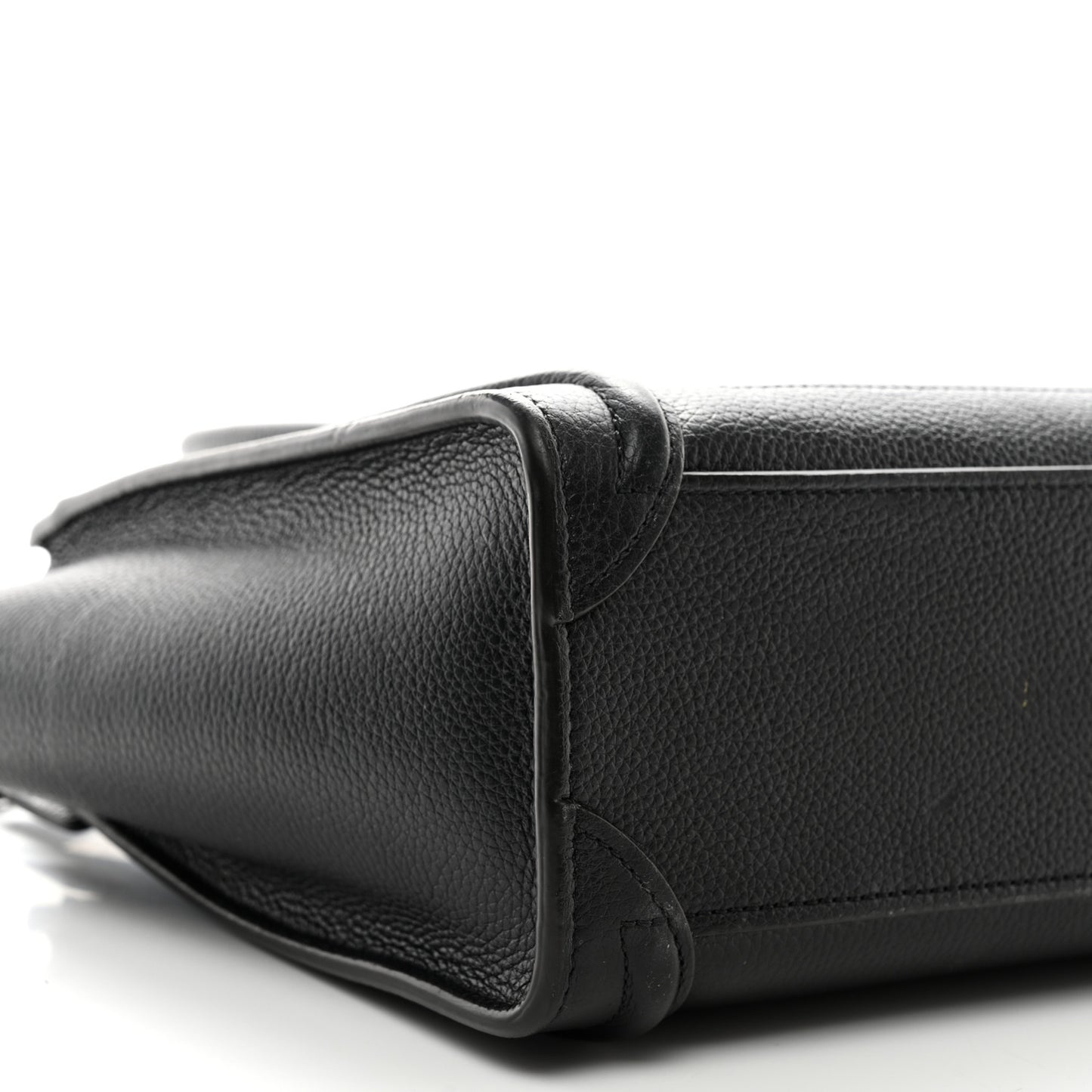 Drummed Calfskin Nano Luggage Black